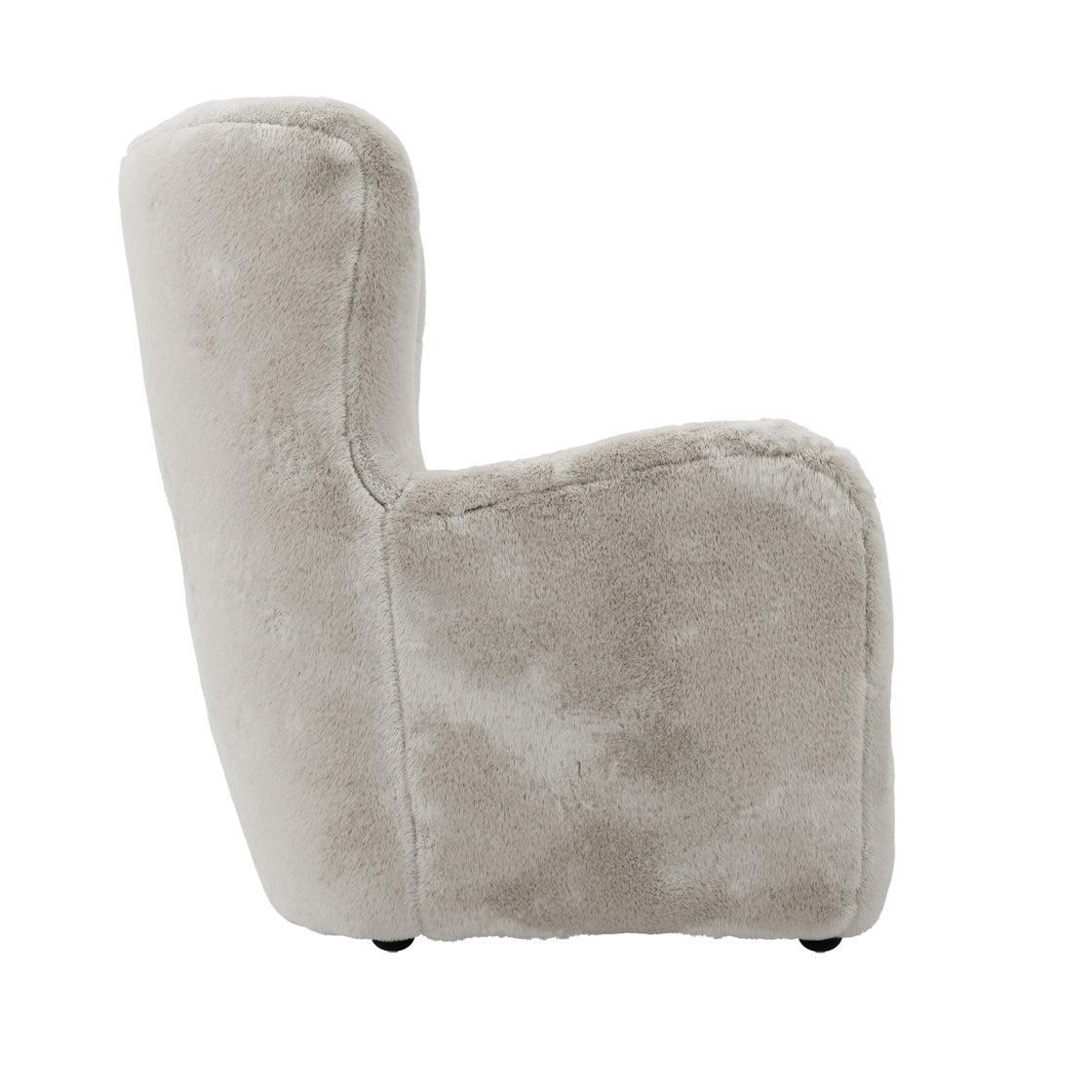 Bear Wolf Grey Faux Fur Accent Armchair